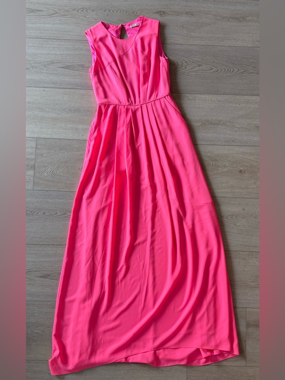 Shoshanna Bright Hot Pink Sleeveless maxi dress size xs